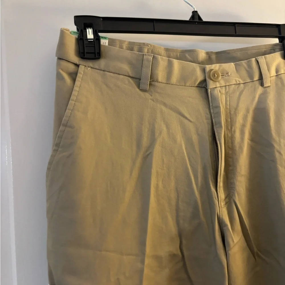 Men's Haggar Tan Stretch Cargo Pants Sz 34X30 NWT_8